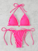 Sexy Triangle Micro Bikini 2026 Women Swimsuit Two-pieces Swimwear for Female Beach Wear Lace Up Bikinis Sets Thong Bathing Suit