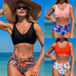 Sexy High Waisted Bikini 2026 Push Up Swimsuit Female Swimwear Women Retro Bikinis Set Bather Swimming Beach Wear Bathing Suit