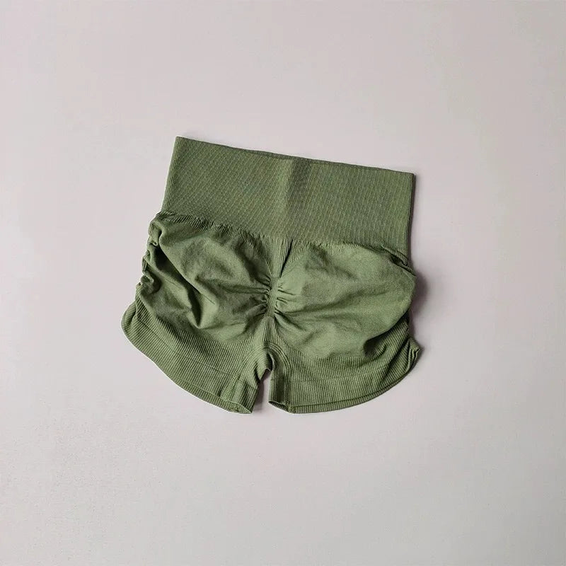 High Waist Women's Yoga Fitness Shorts Tight Fit Abdominal Slimming Lifted Buttocks Three Part Pants Exercise Clothing