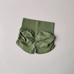 High Waist Women's Yoga Fitness Shorts Tight Fit Abdominal Slimming Lifted Buttocks Three Part Pants Exercise Clothing
