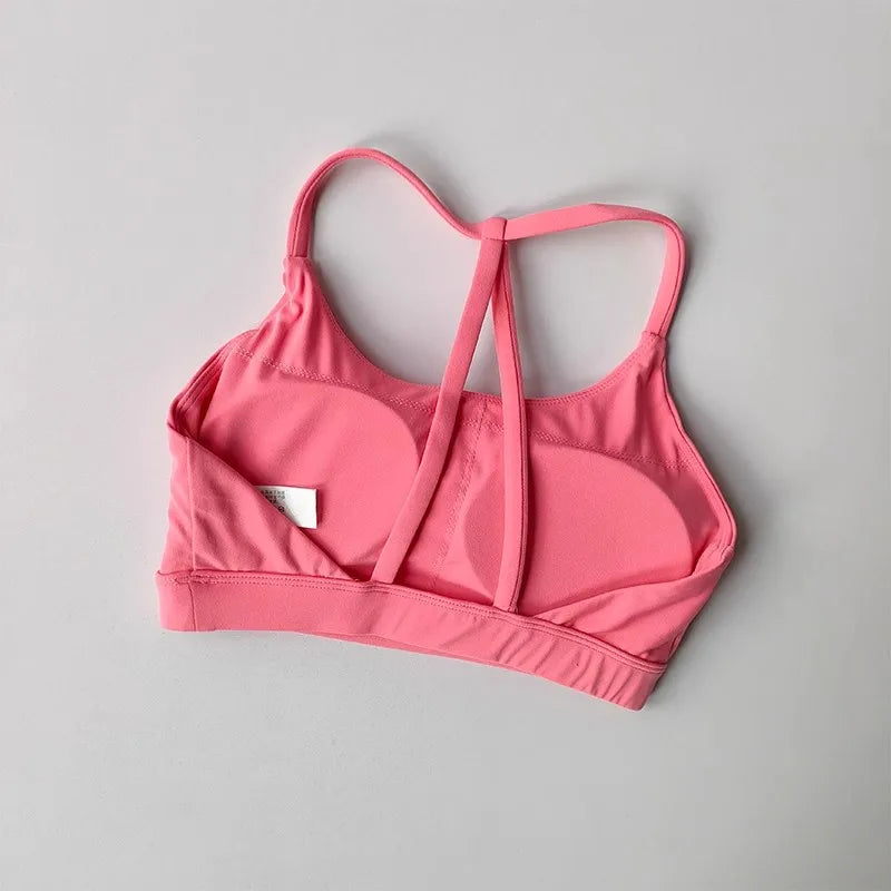 Women's Sexy Fitness Sports Bra Beautiful Back Gathering Naked Feel Comfortable Supportive Exercise Bra in Black/Mint/White