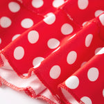 Fashion Summer Mini Skirt Women Dots Print Side Ties Low Waist A Line Skirts for Parties and Casual Wear