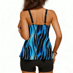 2026 Printed Tankini High Waist Strappy Swimsuit Women Two Pieces Swimwear Female Bathers Swimming Bathing Swimming Swim Suit