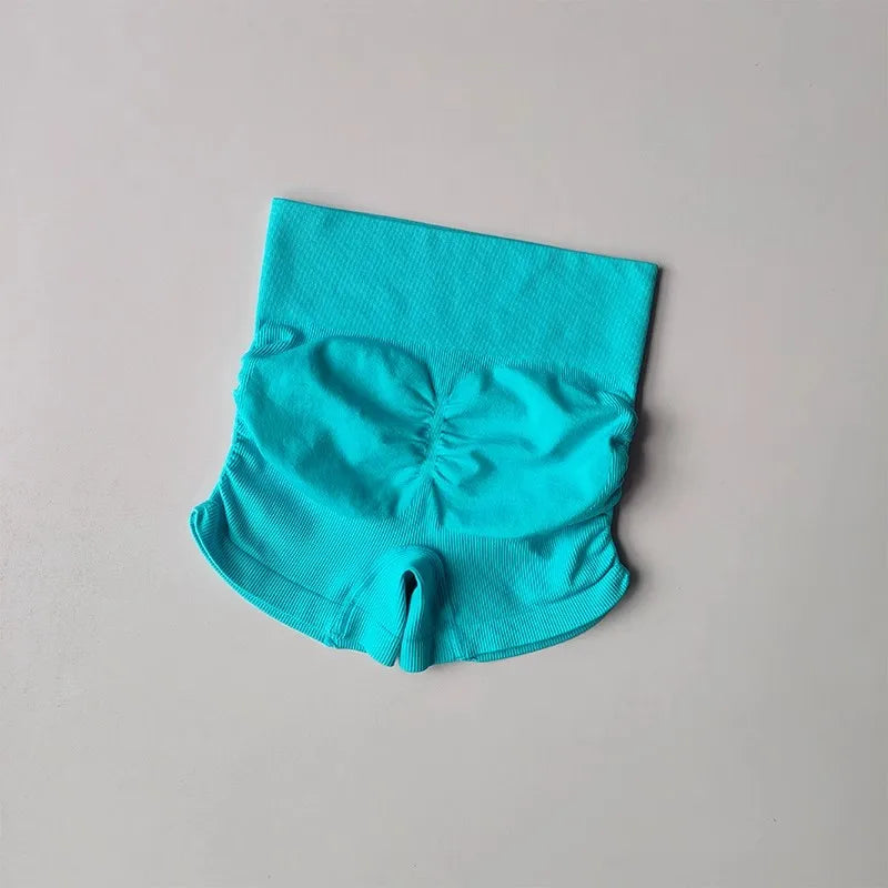 High Waist Women's Yoga Fitness Shorts Tight Fit Abdominal Slimming Lifted Buttocks Three Part Pants Exercise Clothing