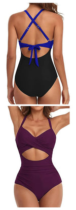Leopard One Piece Swimsuit 2024 New Halter Push Up Swimwear Women Swimsuit Bathing Suit Beachwear Monokini Female Swimming Suits
