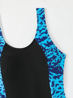 2026 Large Plus Size Swimsuit Women One Piece Slim Sporty Swimwear Female Print Bathers Bathing Swimming Swim Suit Beachwear 4XL