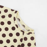 2026 Summer Women's Tops Round Neck Short Sexy Polka Dot T-Shirt Tops