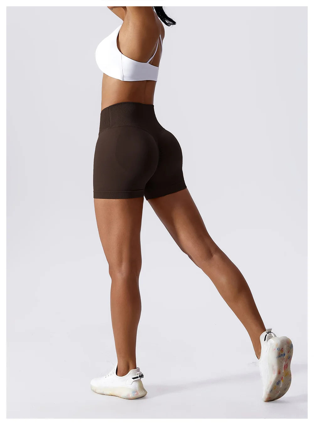Summer Seamless High Waist Yoga Shorts Elasticity Sports Leggings Women Breathable Cycling Shorts Buttock Lift Gym Shorts Women