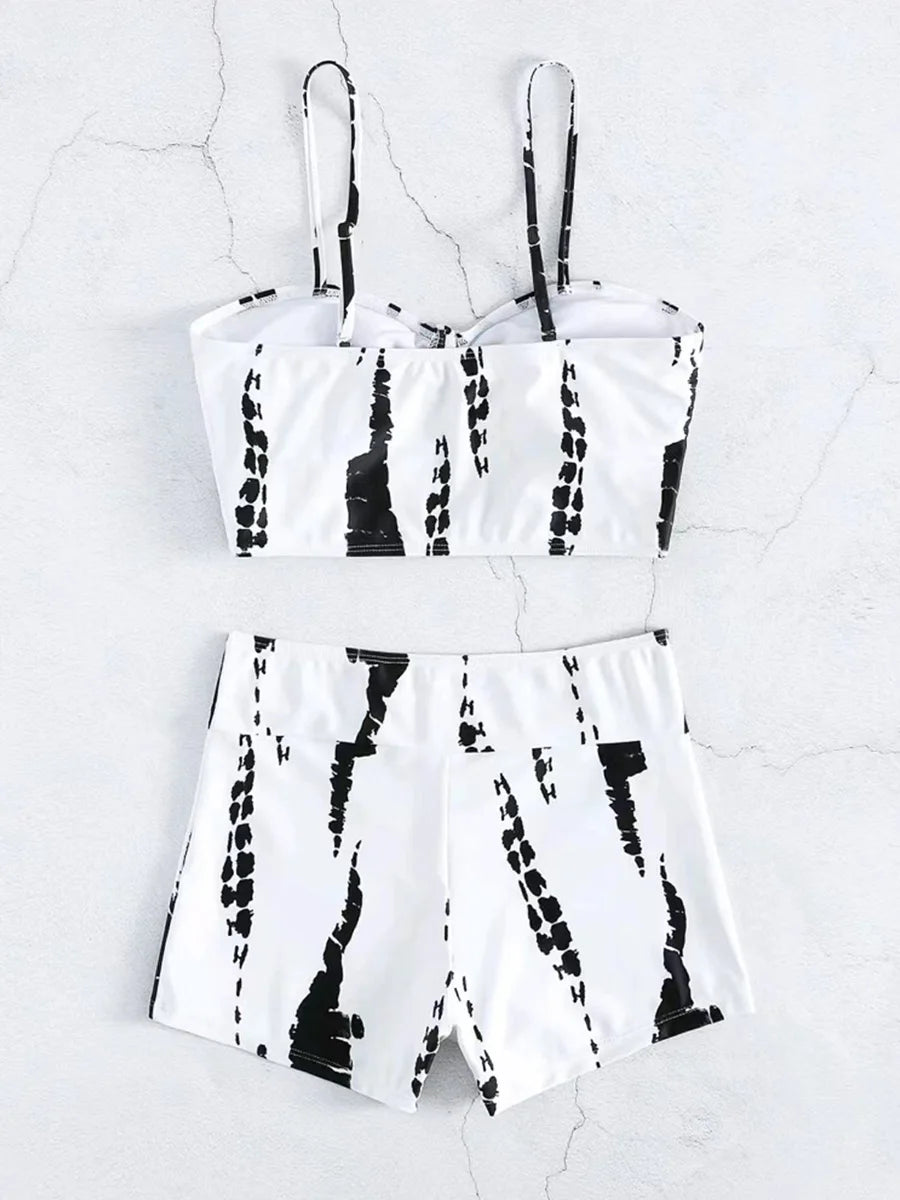 2026 Print High Waist String Two Piece Bikini Women Swimwear Female Swimsuit Bathers Bathing Swimming Suit Beachwear Summer