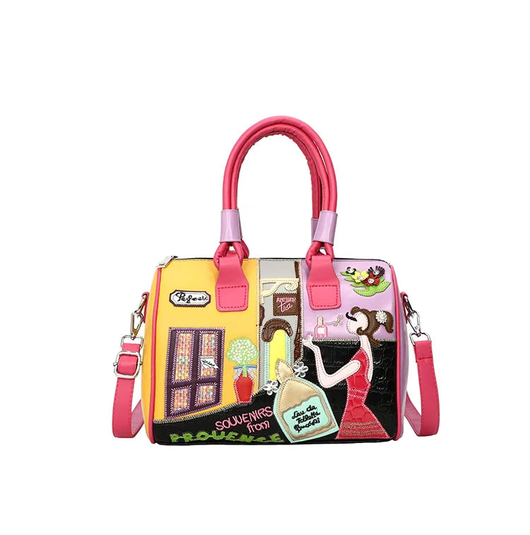 PU New Personality Stylish Shoulder Bags Design Patchwork Zipper 2025 Hot Sale Women's Bags Retro High Quality Women's Bags