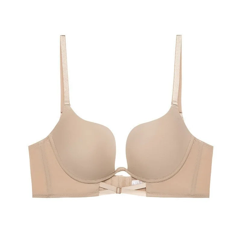 Push-Up Bras For Women Non-wire Fixed Cup Bra Sexy Deep U Lingerie Soft 3/4 Cup Brassiere Top Women's Underwear S-XL