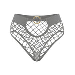 New Style Mesh Sexy Women's Panties Solid Color Mid High Waist Fishnet Lingerie Ladies Hollow Out Transparent Elasticity Briefs