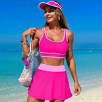 Black High Waist Bikinis Women 2026 Beach Wear Two Pieces Swimsuit Sports Skirt Separate Bikini Set Swim Bathing Suits Summer