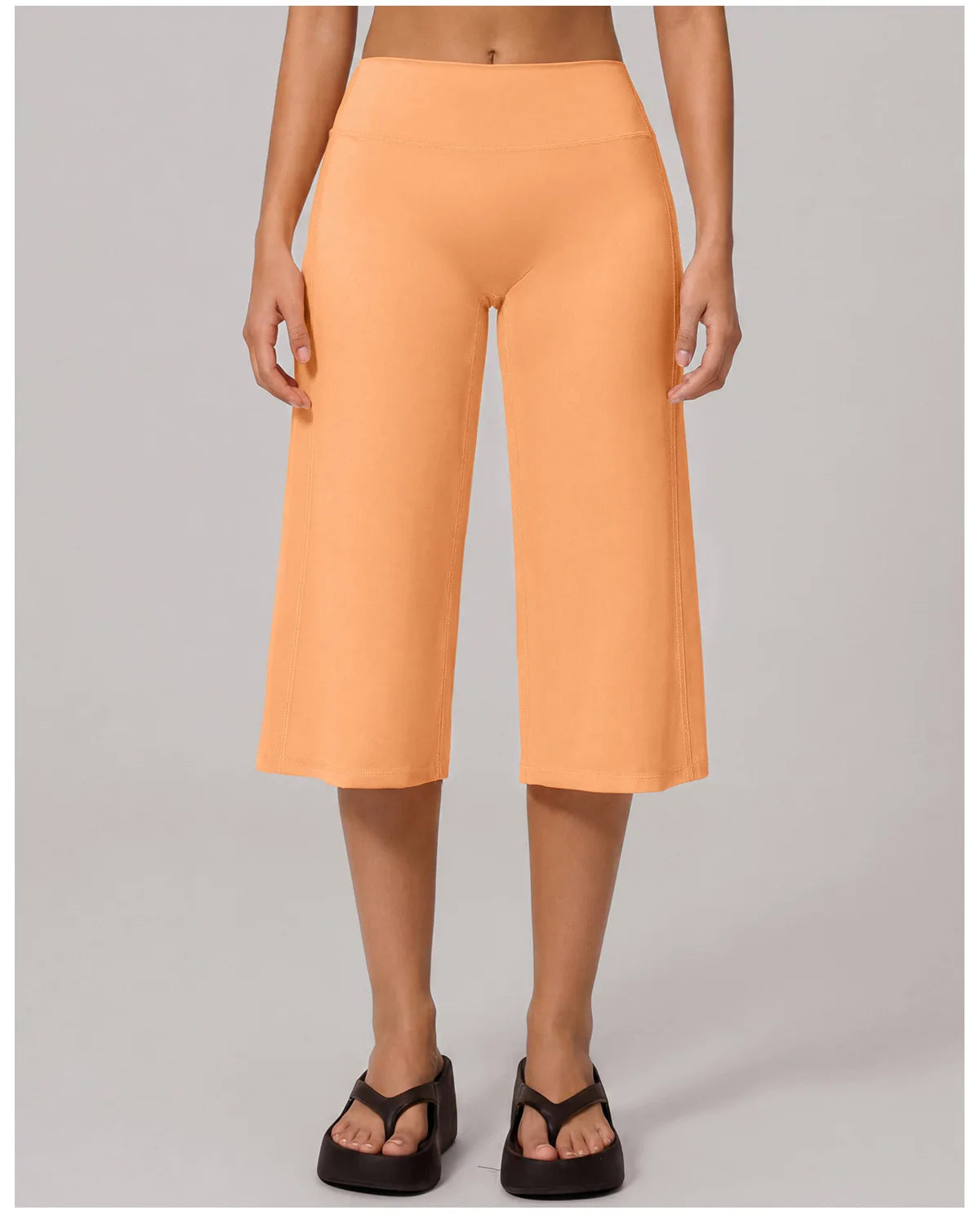 Summer New Yoga Mid Pants for Women Quick Drying Solid High Waist Loose Fit Yoga Trousers Gym Running Fitness Exercise Leggings