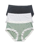 3Pcs/Set Low Rise Briefs Women Ice Silk Panties Breathable Seamless Underwear Solid Color Female Underpants Sexy Lingerie M-XL
