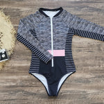 2026 Surfing Sport Swimsuit Long Sleeves Women One Piece SwimsuitSwimwear Solid Monokini Bathing Suit Tropical Bodysuit Female