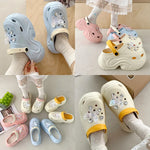 Cute DIY Butterfly Fashion Clogs For Women Summer Platform Shoes Soft EVA 2 Way Wear Sandals For Female Indoor Street Slippers