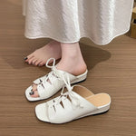 Fashion Crisscross Straps Women Slippers Summer Outdoor Casual Slippers Fashion Round Toe Ladies Shoes Novelty Solid Color Shoe