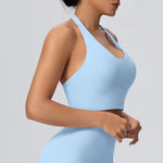 Sexy Gym Women's Sports Bra Breathable Hanging Neck Backless Sports Bra Women's Comfortable Exercise Pilates Training Yoga Top
