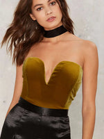 hirigin Women Strapless Neck Bodysuit Sexy Back Lace Up Bodysuit VelvetShapewear Bodycon Leotard Romper Jumpsuit Hot Sale