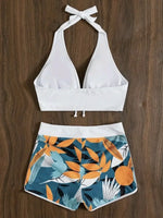 Sexy High Waist Bikini Shorts 2026 Women Swimsuit Two Piece Swimwear Female Bikinis Set Sports Bathing Suits Brazilian Biquini
