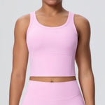Sports Bra Women's Yoga Bra Fixed Chest Pad Gym Vest Shock-proof Workout Tops Yoga Clothes U-shaped Back Workout Fitness Running