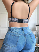 Women's Plus Size Underwear Half Cup Pull Together Sexy Lace Flower Steel Ring Design Suitable for Full Women 90D-105D B2359