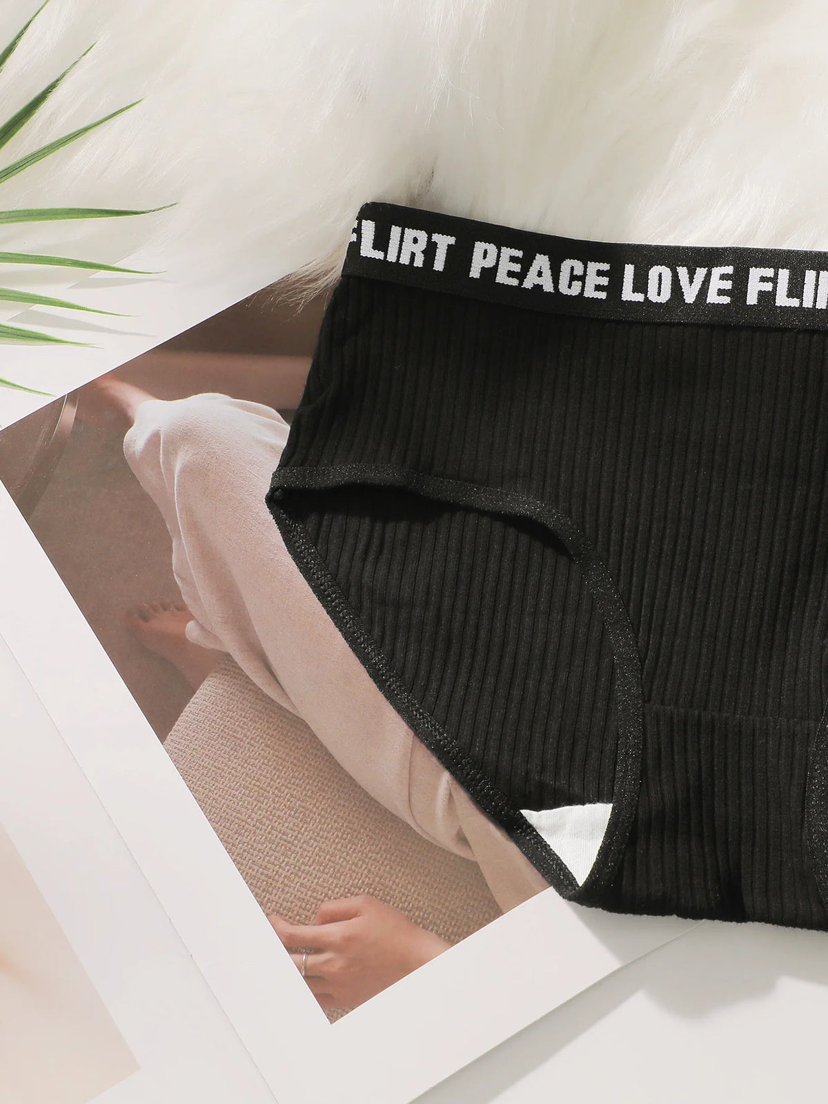 Women's High Waist PantiesLetter Elastic Waistband Soft Ribbed Fabric Comfortable Briefs for Daily Wear women bra K2809