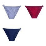 3Pcs/Set Women's Cotton Low-Rise Briefs with Mesh Side Panels Brazilian Panties Sexy Lingerie Comfy Breathable Underwear M-XL