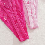 1pcs Low Rise Bow Sexy Lace Women Thongs Floral Panties Sexy Lingerie Solid Comfortable Erotic Elegant Lady G-string Underwear