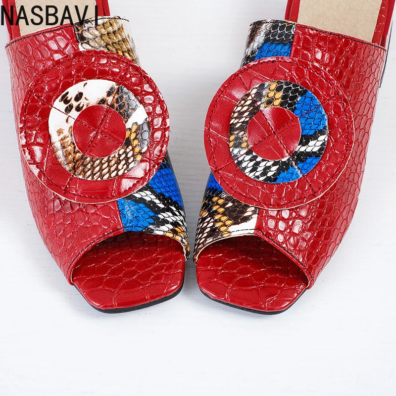 NASBAVI Out Outdoor Slippers Latest Luxury Shoes Women Designers Ladies Shoes and Sandals Wedding Shoes for Women Big Size 45 46