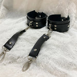 Cosplay Sex Leather Bondage Kit BDSM Restraints Fetish Erotic Sex Toys Couples Women Bandage Slave CollarsHandcuffs Adult Game