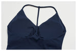 Color Blocked Yoga Suit 2 Pieces Women Slim Sports Tank Top High Waist Leggings Shorts Outfit Tight Outdoor Running Fitness Suit