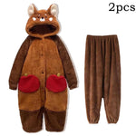 Adult Raccoon Cosplay Costume Robes Kigurumi Unicorn Onesie Anime Nightgown Halloween Cartoon Bear Pajamas Winter
