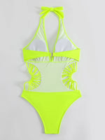 2024 Sexy Women's Cross One Piece Swimsuit Black Cut Out Swimwear Women Bathing Swimming Suit Female Beachwear Outdoor Bodysuit