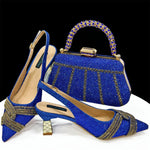Doershow Lastest Italian Design Fashion Style Ladies Shoes with Matching Bag Set 2024 Nigerian Shoes and Bag Set HAS1-5