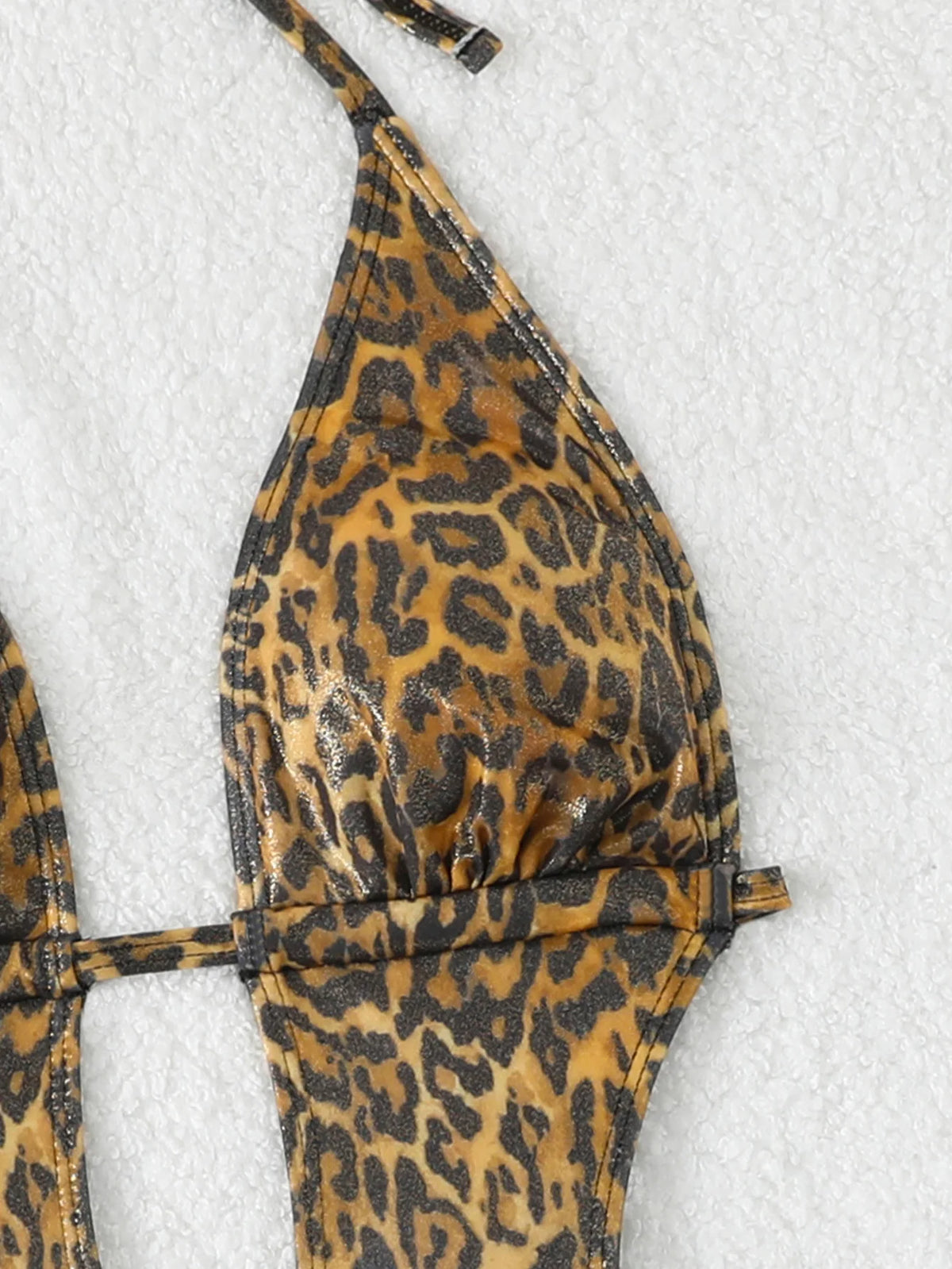 2026 Leopard One Piece Swimsuit Women Cut Out Swimwear Sexy Backless Bathing Suit Tie Side Monokini Beach Bodysuit Beach Wear