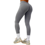 Sports Leggings Woman Clothes Seamless Yoga Pants Scrunch Booty V Waist Hip Lifting Fitness Gym Leggings Running Workout Tights