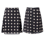 Women's Dots Print Mesh Midi Skirts Vintage Low Waist A-Line Skirts Loose Fit Flowy Skirts Summer Daily Casual Streetwear