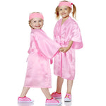6/5/1Pcs Spa Party Robes Kimono Robe for Girls Silk Satin Kids Bathrobe Birthday Squad Robes Flower Slumber Robe Party Supplies