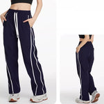 Women's sports and fitness pants, summer new style with pocket sports breathable quick drying casual loose sports pants