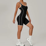 Summer New Gym Romper Padded Outdoor Sports Jumpsuit Hollow Open Back Yoga Suit Dance Sports Bodysuit Hip Lift Workout Yoga Sets