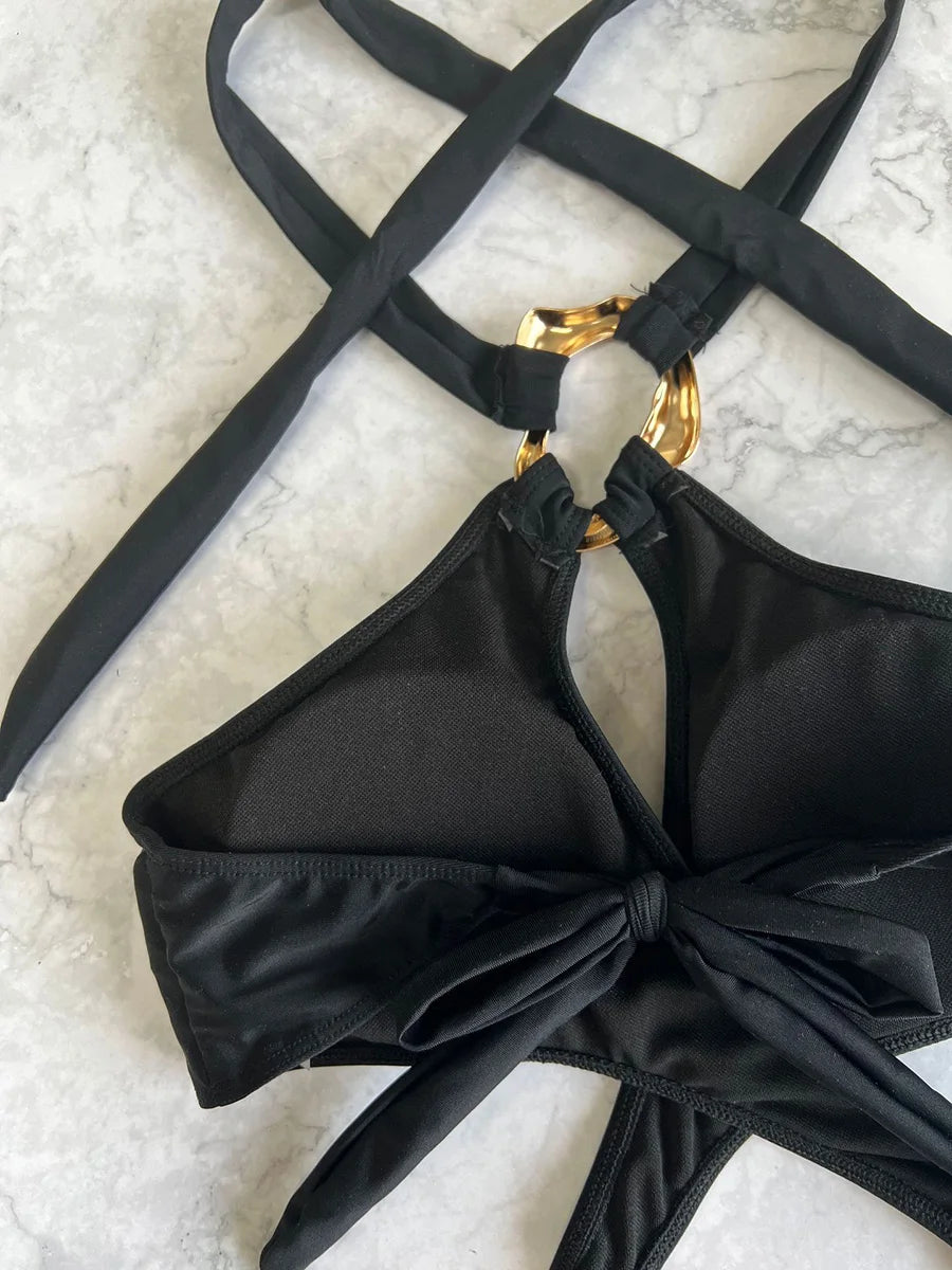 2026 Sexy Halter Tummy Cut Out Monokini Women Thong Swimwear One Piece Swimsuit Female High Leg Cut Bathing Suit Swim Bodysuit