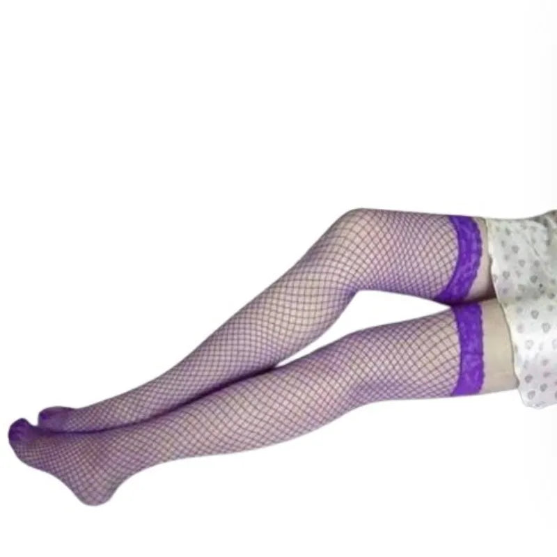 Women Sexy Lace Fishnet Hollow Out Body Stockings Thigh High Over Knee Mesh Long Socks Hosiery Lolita Transparent Gauze Socks