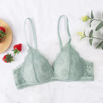 Floral Lace Bras Women Bralette Non-wire Bra Push Up Underwear Back Buckle Brassiere Female Sexy Lingerie