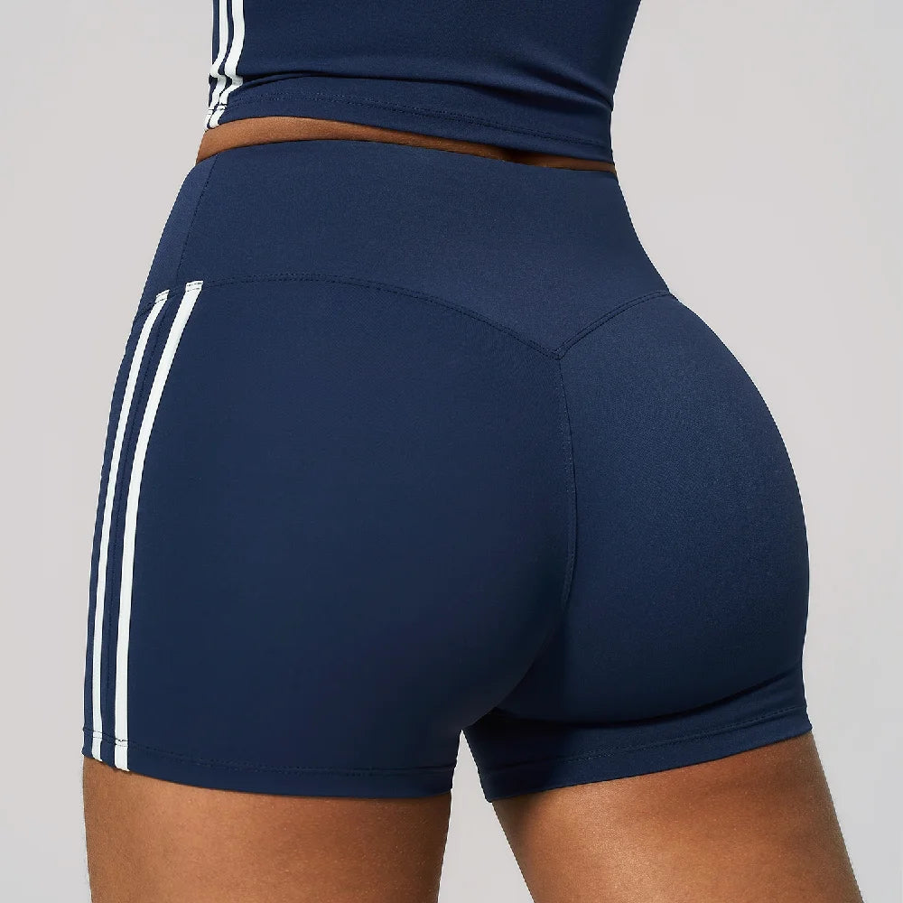 High Waist Yoga Shorts Women Summer Slim Fit Butt Lift Sports Shorts Gym Fitness Short Tights Female High Elastic Cycling Shorts