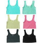 Seamless Bras For Women Streetwear Rib Sports Tank Top Sexy Lingerie No Pads Crop Top Female Fitness Underwear