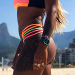 Bikini Swimwear Push-Up Bikinis Sets Colored Stripes Women Bra Padded Beachwear Bathing Suit New 2 Piece Swimsuit 2025 Biquini