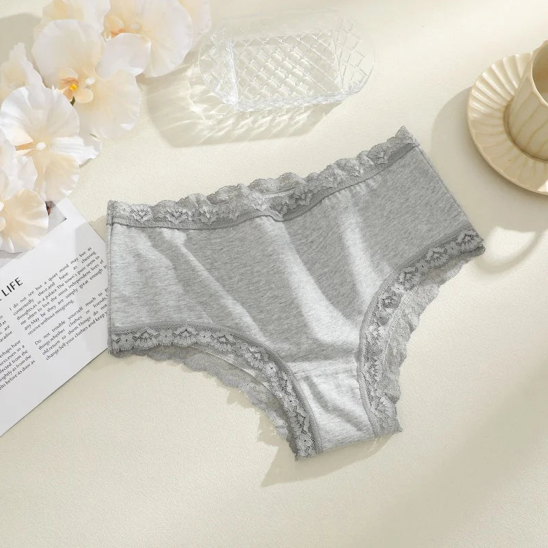 3Pcs/Set Women's Seamless Cotton Briefs Women Panties Solid Color Breathable Underwear Female Low Waist Soft Lingerie S-XXL