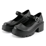 2026 Plus Size 44 Sweet Violet Mary Janes Pumps Gothic Black Red 6cm Square Heels Cute Lolita Platform Shoes Women
